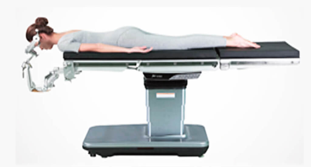 Операционный хирургический стол CHS-2500 JW Medical - Позиция «лицом вниз» (пронпозиция)