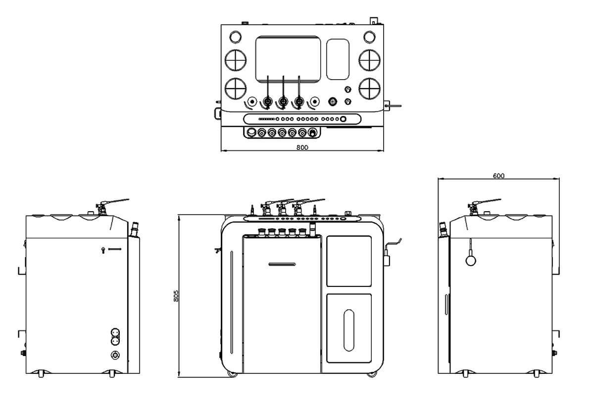 ЛОР-комбайн Chammed XU 3, размеры